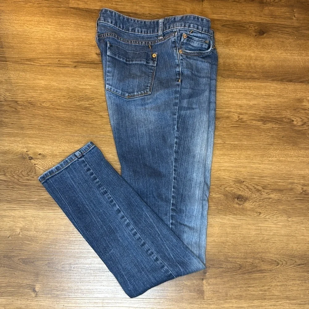 Mossimo Skinny Premium Denim Women’s Faded Reg Wash Sz 8L Jeans